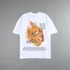 Men's T Shirts DARC SPORT Men Fashion Summer T-shirts Hip Hop Tops Tees Women Rock Boy Camisetas Hombre 240G Cotton Thicken Shirt
