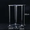 Party Decoration Acrylic Floor Vase Clear Flower Stand Table Centerpiece For Marriage Vintage Floral Columns Wedding DecorationParty