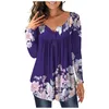 Chemisiers pour femmes Chemises 3xl Plus Size Floral Tunique Imprimé Mode Col Rond Femmes Bouton Casual Printemps Chemise Vêtements Top Mujer 230202