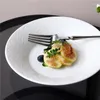 Bowls Creative Wavy Line Ceramic Salad Bowl Restaurant White Soup Pasta El Stor dessertplatta Hem Tabeller