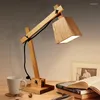 Lampes de table Est Design Bois Bureau Lumière Salon Chambre Décor 110-240V Éclairage Solide Lumières