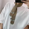 Scarves 95cm 5cm Small Silk Scarf Women Insect Cartoon Print Floral Bag Ribbons Brand Fashion Headband Long Skinny Tie