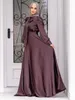 Vêtements ethniques Usine Ramadan Eid Soyeux Robe musulmane Longue Abayas Robes Fantaisie Maxi Français Élégant Modestie Islamique Wy939