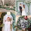 Dekorativa blommor 1/2m Artificial Green Eucalyptus Leaf Garland Vine Party Wedding Decoration Fake Ivy lövverk för hemträdgård