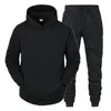 Men's Tracksuits Sets HoodiesPants Casual Tracksuit Sportswear Solid Pullovers Autumn Winter Fleece Suit Oversized Sweatershirts Outfits 230203