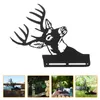 Dekoracja imprezy Metal Gardendecor Wall Animals Fence Rzeźby Zwierzęta Outdoor Silhouette Statues Deer Iron Statue Figurins