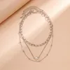 Catene Girocollo con perle barocche vintage Collana con pendente a doppio strato per le donne Accessori per il collo con catena di perline da sposa