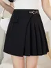 Women's Shorts Women High Waist Skirts New 2022 Summer Korean Style Streetwear All-match Ladies Elegant A-line Pleated Skirt W1072 Y2302