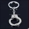 Key Rings Simation Handcuffs Metal Keychain Car Bottle Opener Men And Women 79 E3 Drop Delivery Jewelry Dhiqs