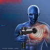 Massaggiatore per tutto il corpo Pistola per massaggio ad alta frequenza Massaggiatore elettrico Rilassamento muscolare con 8 teste per pistola per fascia fitness corpo 230203