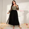 Etnische kleding Vrouwen losse feestavond lange jurk luxe moslim abaya's Arabische jurk islam Vestido Midden -Oosten Dubai lente zomer plus 4xl