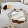 Roupas Conjuntos de roupas Childrens Cotton Letter Baby Print Casual Sports Boy Tshirt Shorts