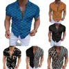 디자이너 망 캐주얼 셔츠 3XL 패션 프린트 반팔 여름 하와이안 셔츠 슬림 피트 맨 옷 Chemise 카디건 블라우스 셔츠