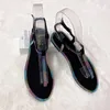 Sandaletler Yaz Düz Kadınlar Flip Flips Sıradan Ayak Bilek Düzleri Ayakkabı Kadın Artı Boyut 37-42 Rahat Kadın Plajı