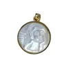 Collane a pendente bianca madre di pearl cupid angel collana 18k oro guscio placcato guscio di gioielli fai-da-te accessori