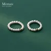 Solitaire Ring Modian Simple Exquisite Shell Pearl Finger 925 Sterling Silver Stkable Förhindra allergier för kvinnor Fina smycken Y2302