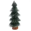 Christmas Decorations Mini Tree With White Snow Simulated Realistic Decoration Artificial Xmas Cedar Decor For