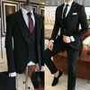 Men's Suits & Blazers Slim Fit Formal Groom Tuxedo For Wedding Prom Peaked Lapel Men 3 Pieces Business Jacket With Pants Waistcoat Male Fash