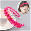 Headbands Fashion Children Girls Wedding Flower Bride Wreath Floral Garlands Headband Headdress Hair Band Beach Accessories 35 D3 Dr Dhxsr