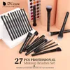 Outils de maquillage DUcare pinceau de maquillage noir professionnel fard à paupières fond de teint poudre doux pinceaux à cheveux synthétiques brochas maquillaje 230203