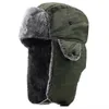 Cycling Caps Unisex Men Women Russian Hat Trapper Bomber Warm Trooper Ear Flaps Winter Ski Solid Fluffy Faux Fur Cap Headwear Bonnet