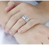 Wedding Rings Austrian Rhinestone Inlaid Ring Engagement Men's Fashion Bohemian Crystal Accessories Jewelry Size 7-12