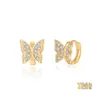 Hoop Huggie Butterfly oorbellen Sier Gold Volated Ear For Women Elegant Sweet Korea Design Drop Delivery Sieraden Otyis