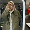 Женские траншеи Coats Зимняя одежда Женщины Корейская шерсть из ягненка в комбине