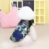 Abbigliamento per cani Vestiti per animali domestici Cappotto in cotone a due zampe Cerniera ricamata impermeabile e antineve Adatto a cani di taglia piccola e media