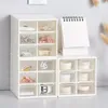 Storage Boxes Container Practical Compartment 3 Colors Cosmetics Lipstick Rack 6 Square Grids Box For School