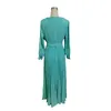 Plus size Dresses Plus Size Dresses for Women Evening Party Long Chiffon Dress with Belt Elegant Maxi Dress Wholesale Items Drop 230203