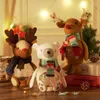 Julekorationer Candy Jar Storage Bottle Cartoon Elk Bag Cookie Can Boxes Child Kids Gifts Navidad År 2023 Dekor