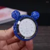 Interior Decorations Car Ornament Crystal Clock Auto Watch Air Freshener Automobiles Decor Rhinestone Vents Clip Accessorie