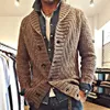 Pulls pour hommes Mode Cardigan 2023 Automne Hiver Pull décontracté Chaud Revers Vestes à capuche Rétro Lâche Top Mâle