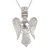 Pendentif Colliers Hibou Style Cage Ajouré Sier Plaqué Strass Pendentifs Pour Collier Chanceux Mode Européenne Femmes Hommes Drop Delive Dhocs