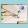 Pendant Necklaces Gold Chains Elegant Jewelry Sier Plated Sweater Chain Necklace Valentine Gift Owl Luckyhat Drop Delivery Pendants Dh2Xs