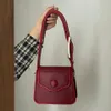 Evening Bags MBTI Vintage Red Sac A Main Femme Fashion Solid Top Handle Arrival Korean Style Women Shoulder Bag Kawaii Bolso Mujer 230203