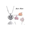 Pendant Necklaces New Arrival Love 67Mm Rice Pearl Cages Hollow Out Peanut/Hearts/Gun/Parrot/Building Sier Plated Diy Fashion Jewelr Dhn0V
