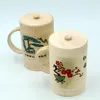 Mugs Chinese Style Plum Flower With Handle & Lid Cup Bamboo Tea For Travelling And Gift Craft