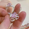 Solitaire Ring 17KM Y2K Shine s Crystal Silver Color s for Women Cute Remetic Geometric Trendy Fashion Jewelry 2022 Y2302