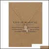 Pendant Necklaces Golden Sier Horse Necklace Alloy Chain Chocker With Card Wholesale Jewelry Gift For Women Life Is Drop Delivery Pen Ot7Y5