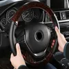 Steering Wheel Covers 15 Inch/38 Cm Genuine Leather Car Cover Anti-slip Steering-Wheel Braid Stitch On Wrap With Needle And Thread