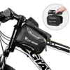 West Biking Cycling Bag Bicycle Waterdichte stuur voorste frame Dubbele zakken Tak Screen Telefoonmand Pastheupers fietsen Accessoires 0201