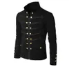 Mens Jackets Steampunk Men Gothic Clothing Military Medieval Vintage Jacket Stand Collar Rock Frock Coat Retro Punk 230203