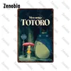 Klasik Japon Animasyon Film Poster Metal Teneke İşaret Totoro Posterler Teneke İşaretler Duvar Sanat Demir Resimleri Vintage Cartoon Plak Teneke Teneke Plaka Ev Dekor Boyutu 30x20cm W01