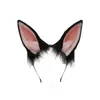 Headbands Furry Plush Foldable Bunny Ears Headband Realistic Animal Rabbit Ear Hair Hoop Headwear Lolita Kawaii Cosplay Anime Accessories 230202