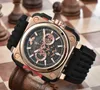 New Bell Watches Global Limited Edition rostfritt stål Business Chronograph Ross Luxury Date Fashion Casual Quartz Men's Watch BB01