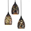 Pendant Lamps Retro Industrial Restaurant Lights Black Creative Hollow Chandeliers Gourd Kitchen Lighting