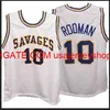 Niestandardowe mężczyźni Młodzież Kobiety Vintage Dennis Rodman #10 Oklahoma Savages Basketball Jersey S-4xl 5xl