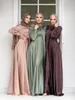 Vêtements ethniques Usine Ramadan Eid Soyeux Robe musulmane Longue Abayas Robes Fantaisie Maxi Français Élégant Modestie Islamique Wy939